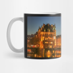 Wasserschlösschen, dusk, Speicherstadt, Hafencity, Hamburg, Germany, Europe Mug